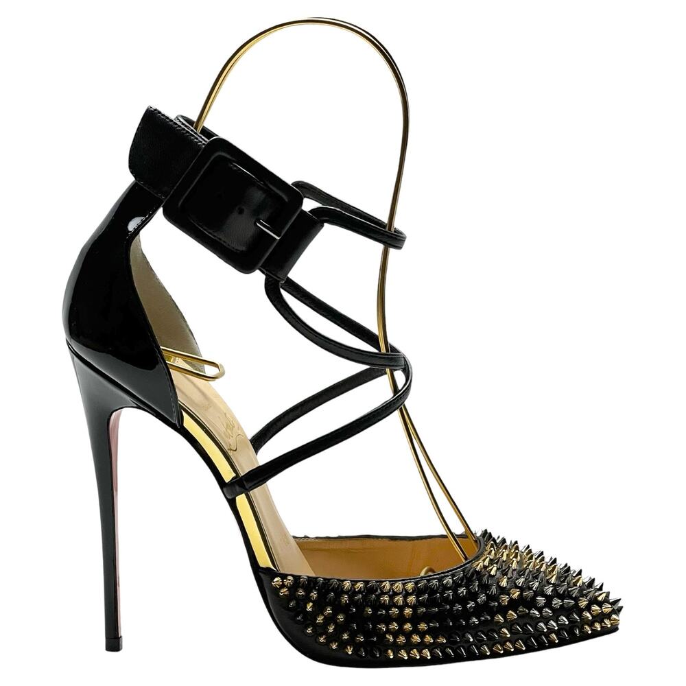 CHRISTIAN LOUBOUTIN Suzanna Spike 120 Pump EU 37 US 7 Leopard High Heel Stiletto